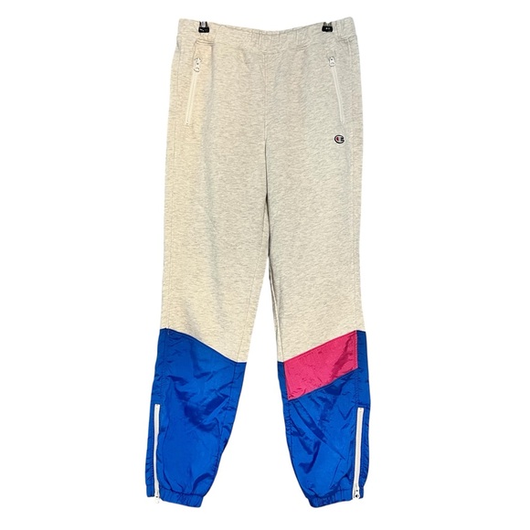 Champion Retro Style Joggers Sweatpants Windbreaker accents Women’s Gray Small - Picture 1 of 8